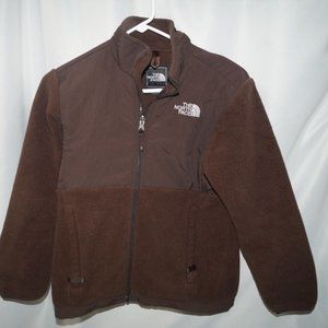 The North Face Full Zip Fleece Jacket Polartec Coat Brown Girls Medium